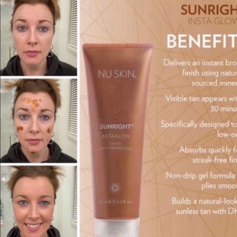 - One Nuskin Sunright INSTA GLOW Self Tanning Gel